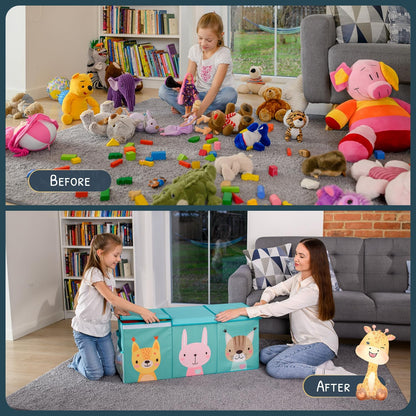 Extra Large Toy Storage Organizer with Lid - Sturdy, Collapsible Toy Chest Storage Box with Cute