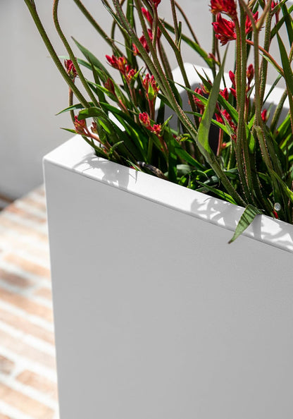 Veradek Block Series Span Plastic Planter - Tall Rectangular Planter for Indoor or Outdoor