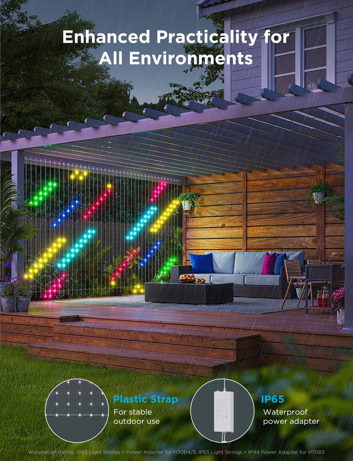 Govee Curtain Lights 2, Smart LED Curtain Light with DIY GIF AIGC, 1040 LEDs, RGBIC Color Changing