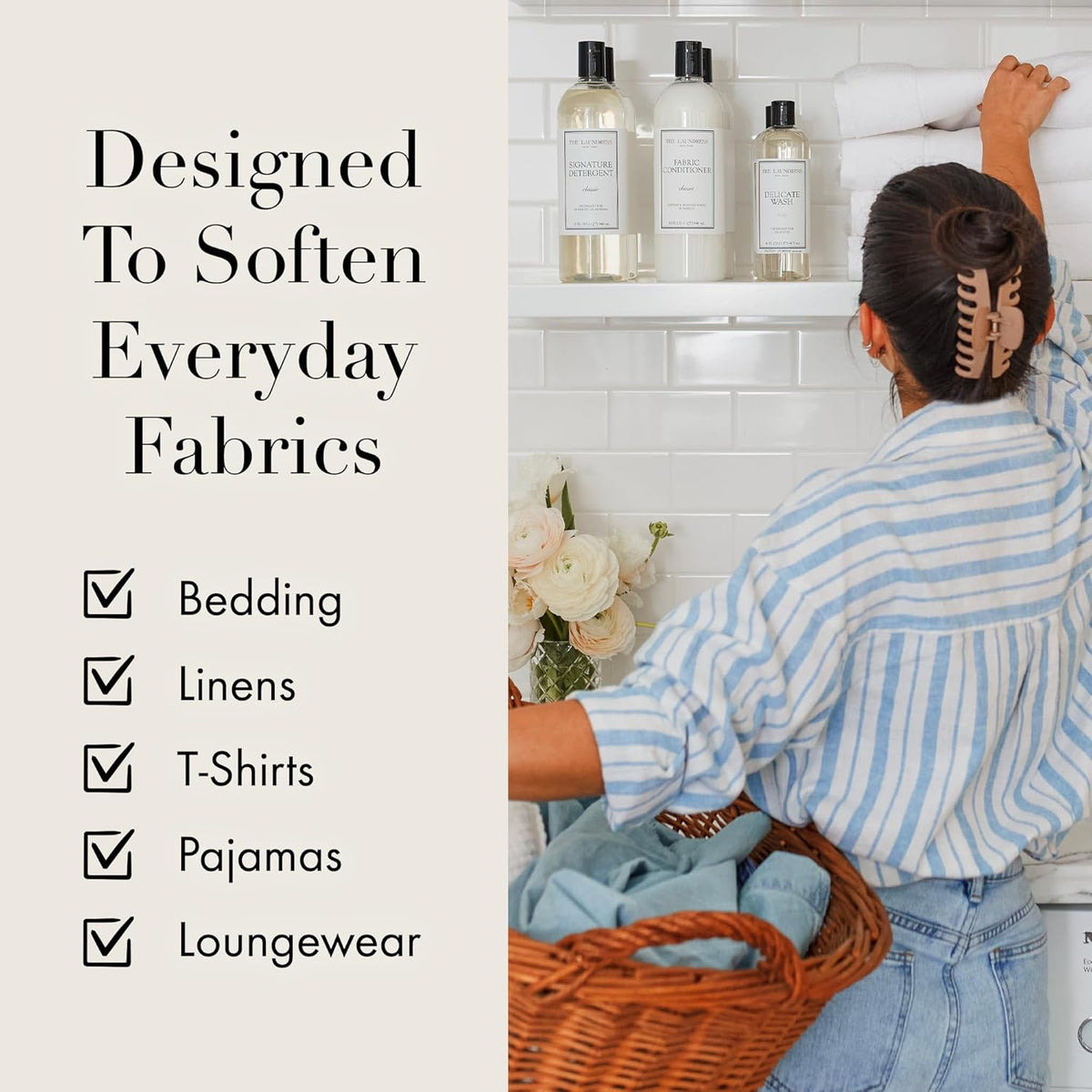 The Laundress Signature Fabric Conditioner Classic, Concentrated Fabric Softener Liquid, Soften