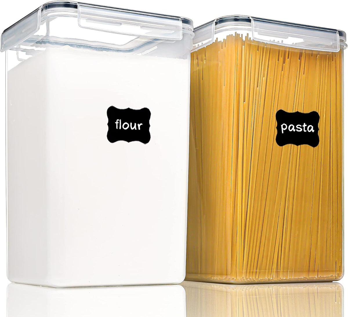 Large Food Storage Containers with Lids Airtight 6.5L / 5.9 quart, for Flour, Sugar, Baking Supply