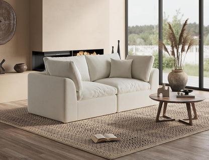78.9" Loveseat Sofa, Cloud Boneless Couches for Living Room, Modern Modular Sectional Sofa