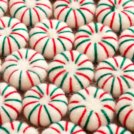 36 Pcs Felt Peppermint Decoration Christmas Wool Peppermints Christmas Arts Crafts Supplies, DIY
