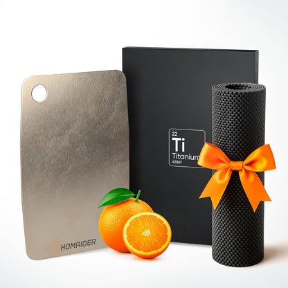 Titanium Cutting Board – Pure Titanium Chopping Board for Kitchen – Non-Toxic, Microplastic-Free