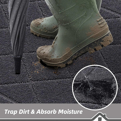 BEQHAUSE Dirt Trapper Door Mat 32" x 48", Doormat Non-Slip Entryway Rugs Washable, Dog Door Mat