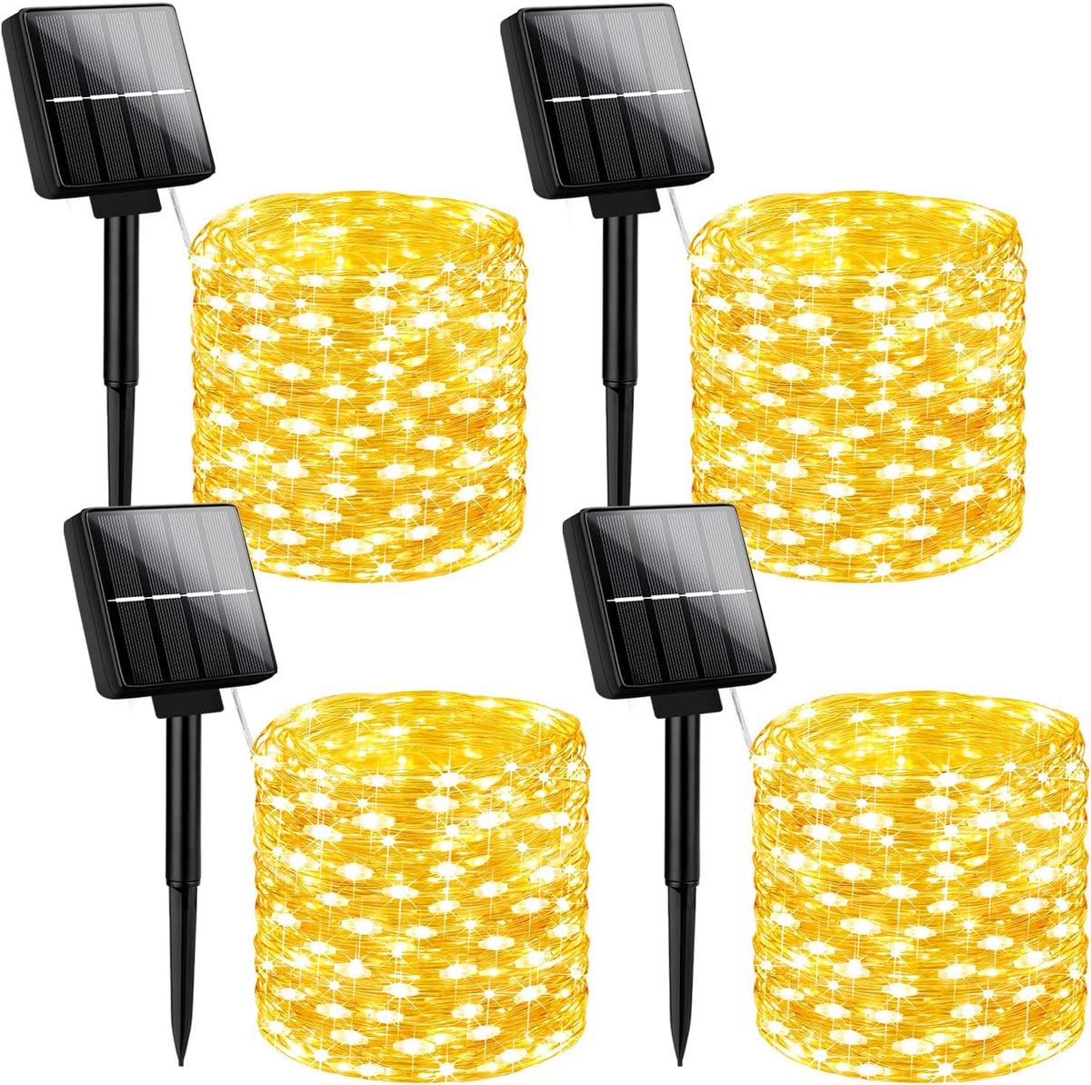 Brightever Solar Fairy Lights for Outside Waterproof, 4-Pack Total 160FT 400 LED Solar Powered