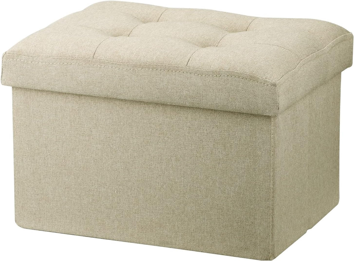 LINMAGCO Ottoman Storage Ottoman with Storage Small Foot Rest Stool Under Desk Stool Short Folding