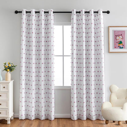 MYSKY HOME 100% Blackout Curtains for Girls Bedroom 84 Inches Long Total Light Blocking Curtains