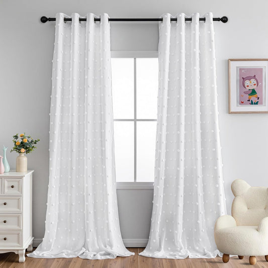 MYSKY HOME 100% Blackout Curtains for Living Room Bedroom Thermal Insulated 102 Inch Length Nursery
