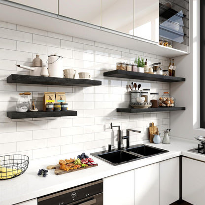 48 Inch Floating Shelves, 12 Inch Deep Floating Shelves for Wall, Floating Shelf with Invisible