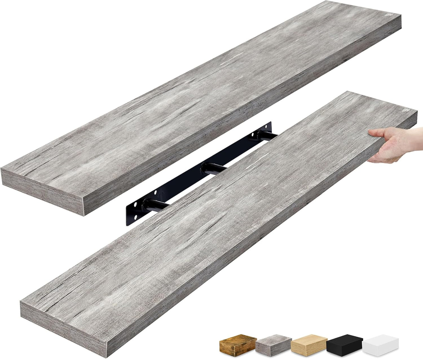 Sorbus Floating Shelves for Wall - 48 Inch Long Bathroom Shelves, Wall Decor for Bedroom, Kitchen
