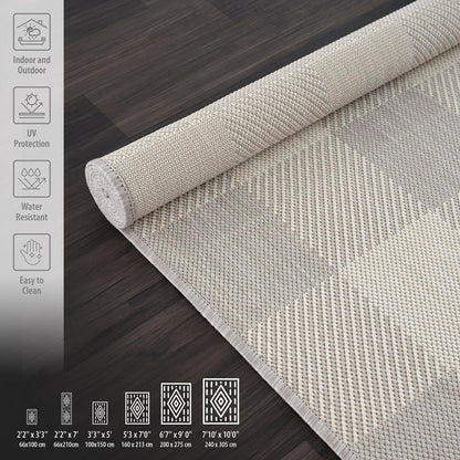 CAMILSON Outdoor Rug - Modern Area Rugs for Indoor and Outdoor Patios, Kitchen and Hallway mats