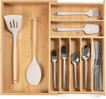 Premium Silverware, Flatware and Utensil Organizer for Kitchen Drawers, Food-Safe Contract Grade