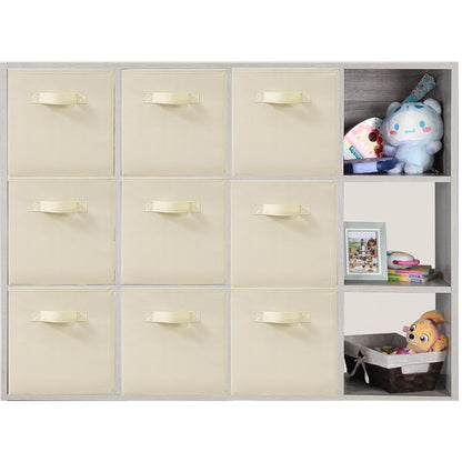 STORAGEIDEAS 11x11 Inch Storage Bins Cubes, Fabric Foldable Storage Box, Collapsible Closet