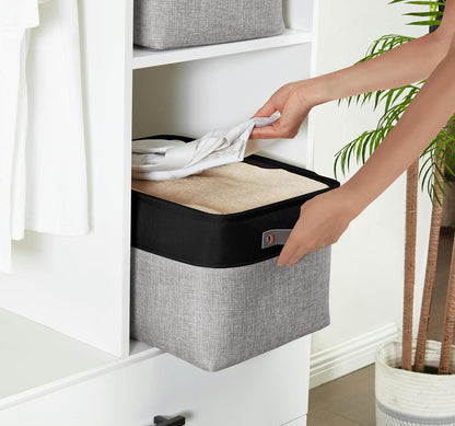 DECOMOMO Storage Baskets for Shelves - Fabric Closet Organizers and Storage Bins, Perfect Baskets