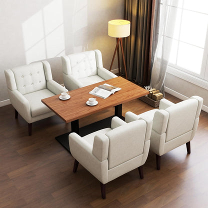 UIXE Accent Chair, Modern Upholstered Armchair in Fabric for Living Room, Comfy Club Arm Chairs