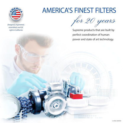 APEC Water Systems ROES-100 Essence Series Top Tier 5-Stage Certified Ultra Safe Reverse Osmosis