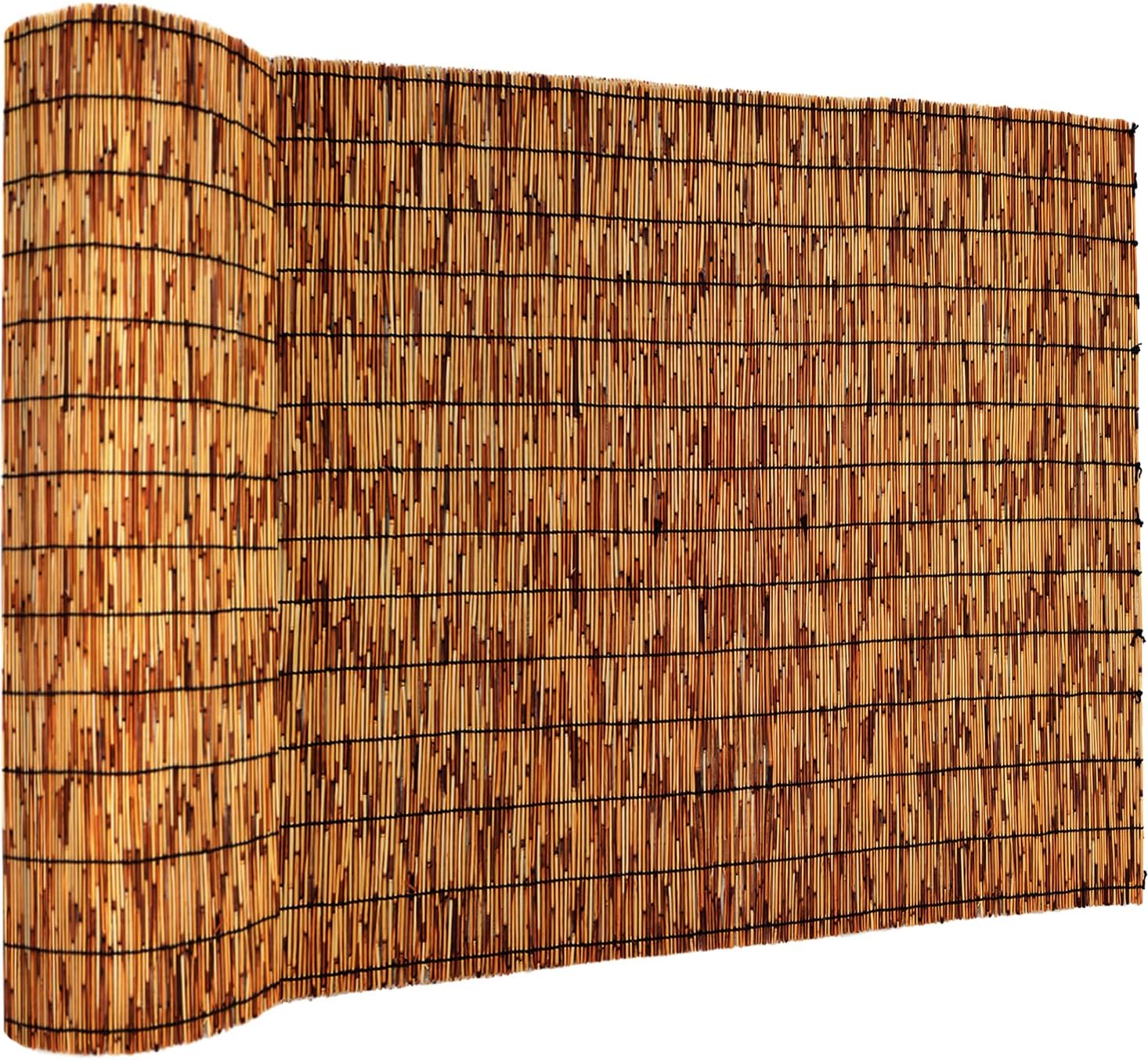 Reed Fencing Rolls,Patio Privacy Screen 5 Feet High,Decorative Bamboo Fence Rolls for Patio Balcony