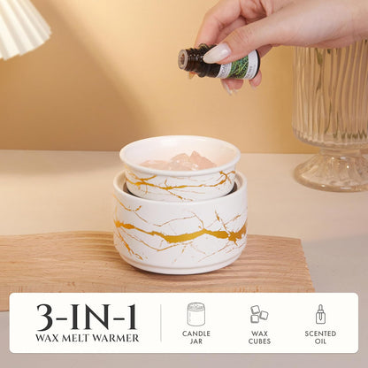 PALANCHY Wax Melt Warmer Ceramic 3-in-1 Oil Burner Electric Candle Wax Warmer Burner Melter