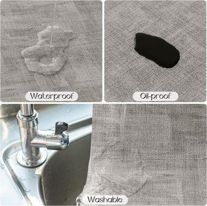 Romanstile Reversible Vinyl Placemats Set of 8, Faux Leather 100% Waterproof Oil-proof Wipeable