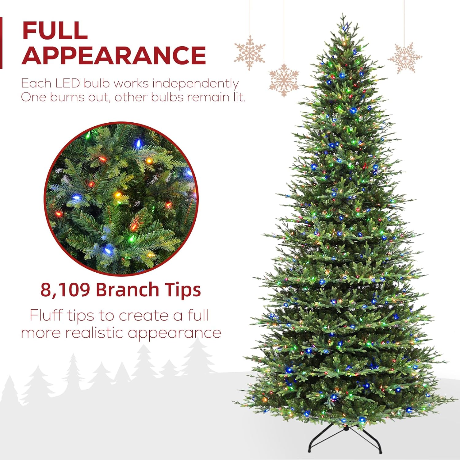 Hykolity 12 ft Prelit Christmas Tree, Artificial Christmas Tree wth 850 Color Changing LED Lights