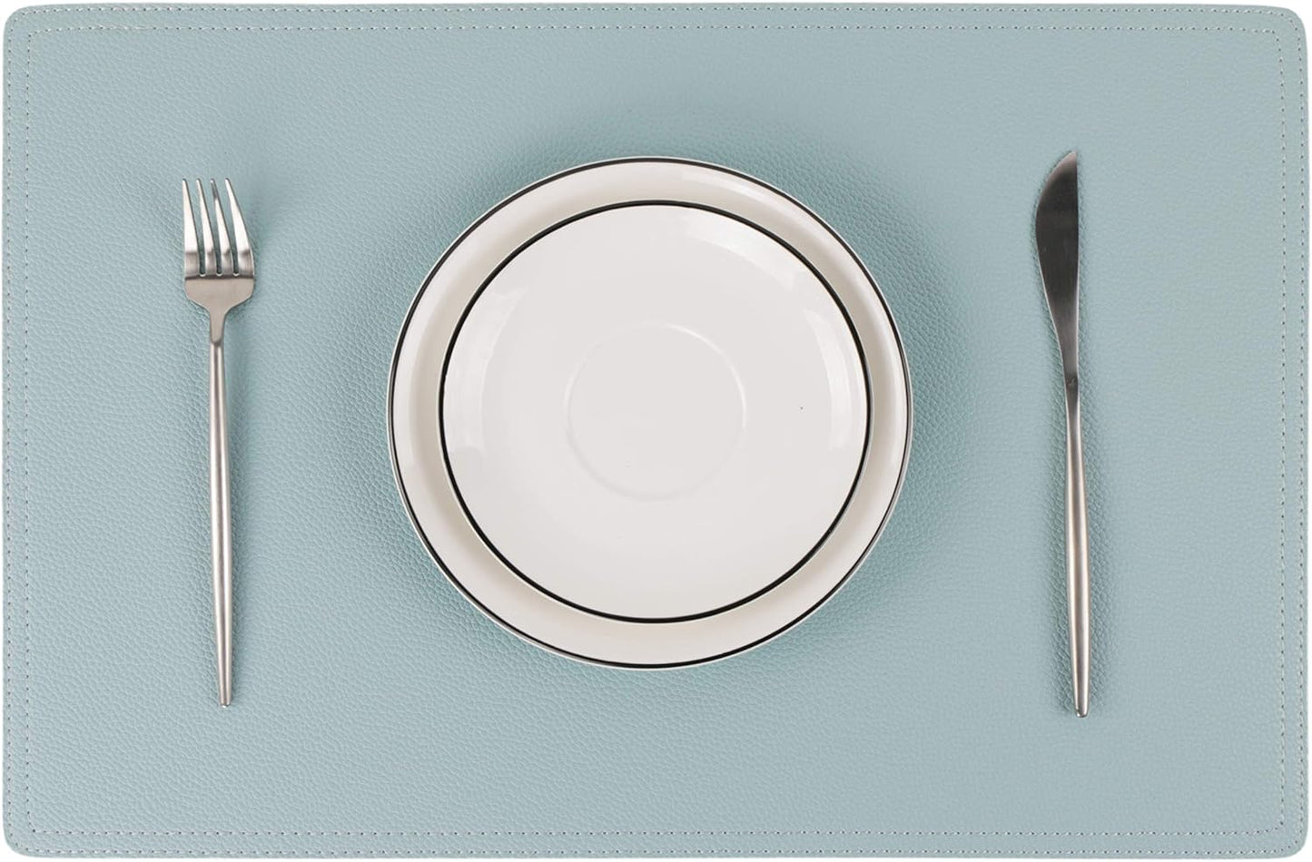 Faux Leather Placemats, PU Table Mats, Set of 4, Waterproof, Stain Resistant, Heat Resistant