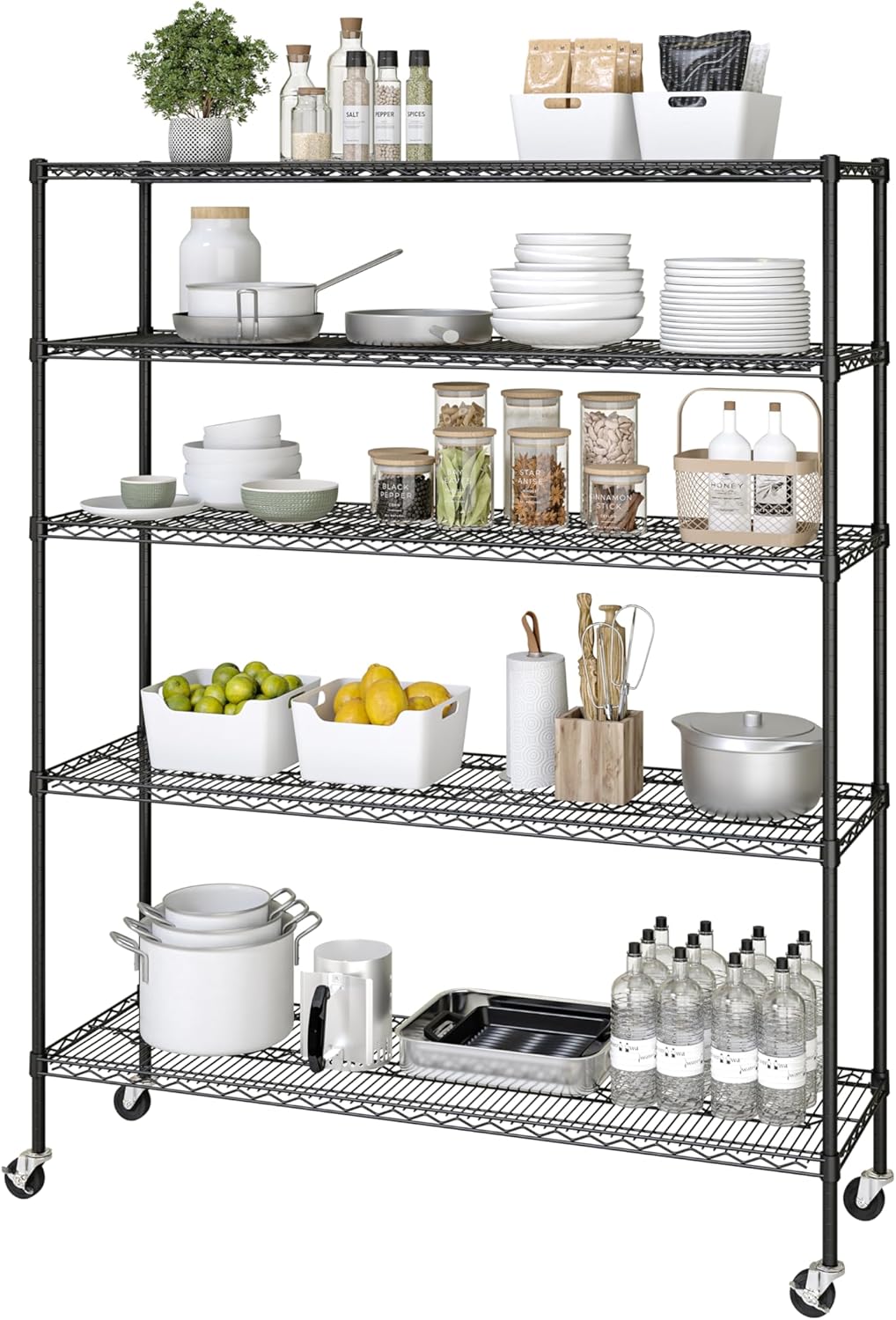 Seville Classics UltraDurable Heavy Duty NSF Solid Steel Wire Rack Storage Unit, Organizer for