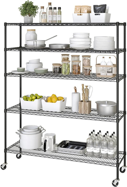 Seville Classics UltraDurable Heavy Duty NSF Solid Steel Wire Rack Storage Unit, Organizer for