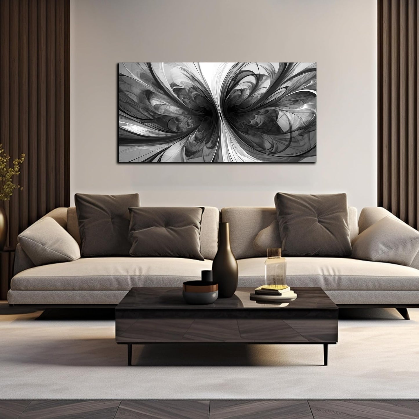 Abstract Wall Art for Living Room Black and White Pictures Wall Art Bedroom,Home Office Wall Decor