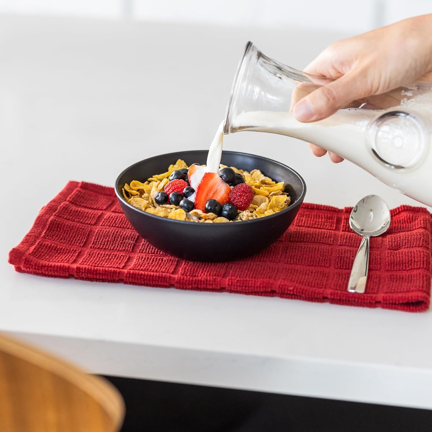 Grow Forward Premium Wheat Straw Bowls - 20oz Microwave Safe Plastic Cereal Bowls Set of 8 for