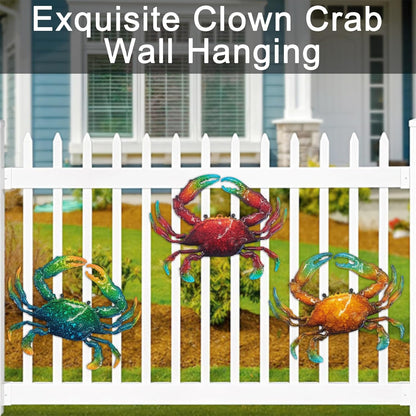 John's Studio Metal Crab Sea Wall Decor Outdoor Garden Hanging Art Sculptures Home Ocean Theme