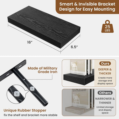 fuqing Floating Shelves for Wall, Bathroom Shelf Wall Mounted for Storage, Shelves with Invisible