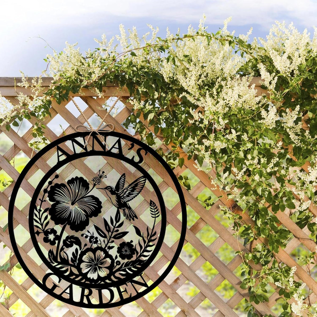 Custom Metal Garden Sign, Personalized Metal Home Garden Sign, Garden Gecor for Outside