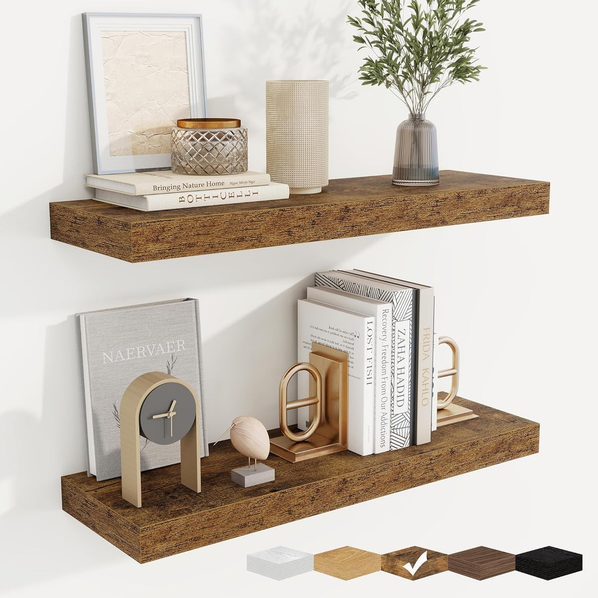 fuqing Floating Shelves for Wall, Bathroom Shelf Wall Mounted for Storage, Shelves with Invisible