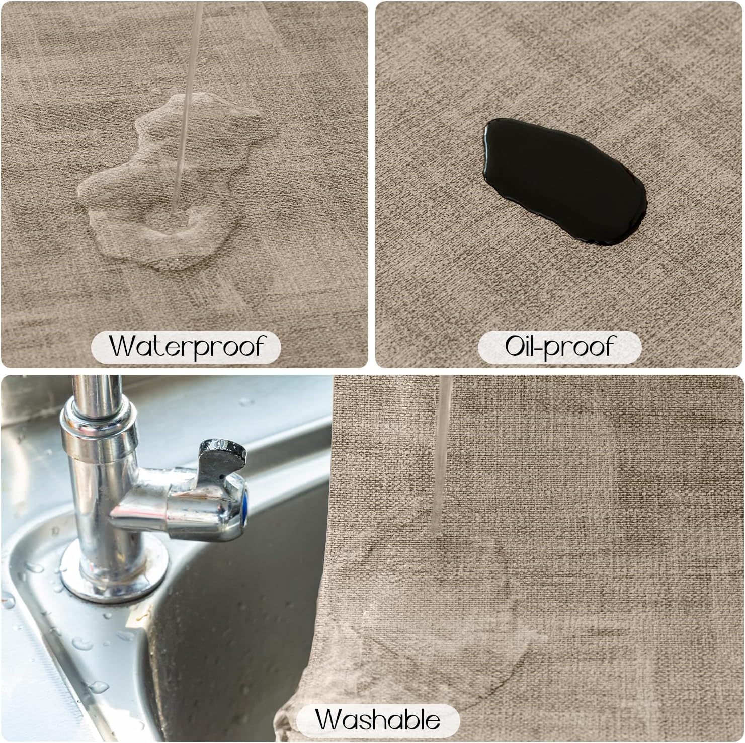 Romanstile Reversible Vinyl Placemats Set of 8, Faux Leather 100% Waterproof Oil-Proof Wipeable