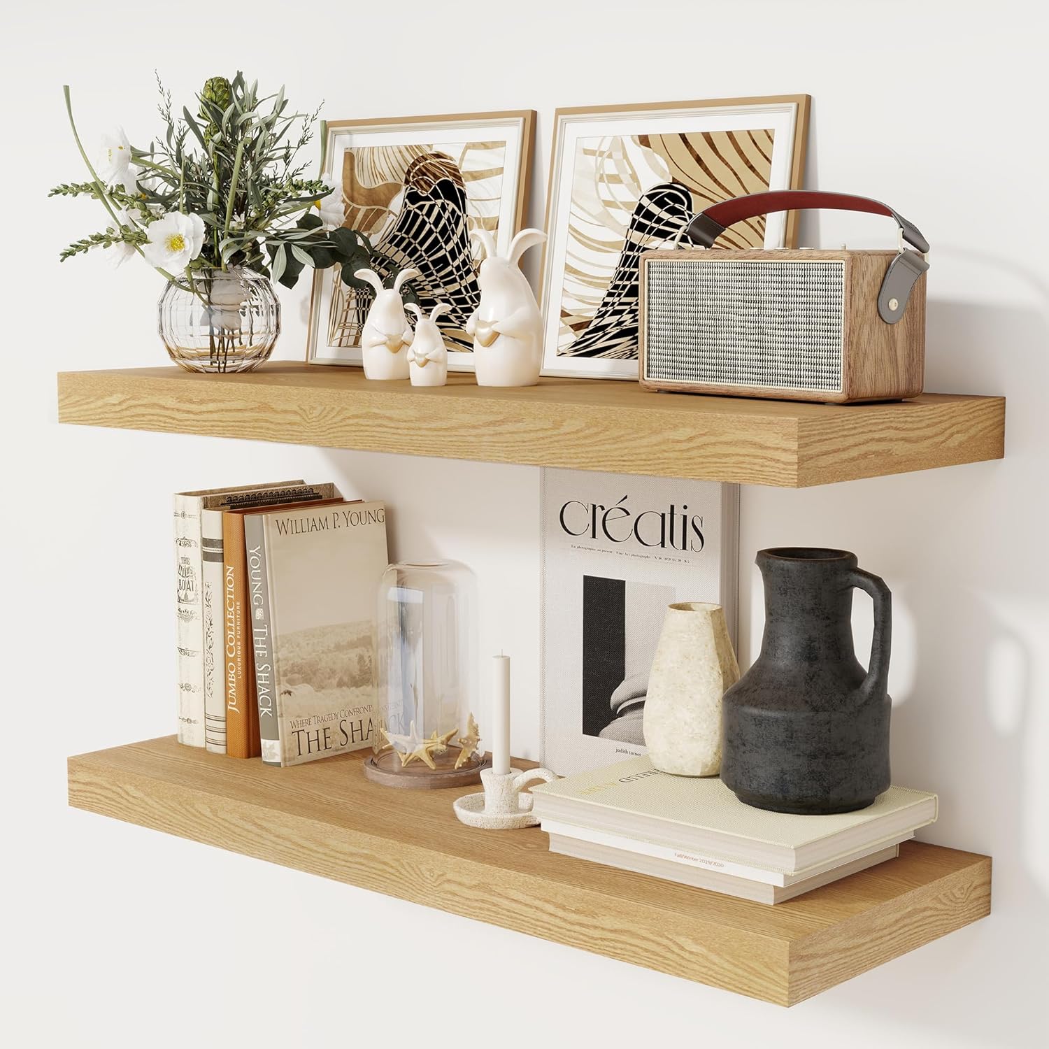 Floating Shelves 36 Inch Long, 12 Inch Deep Floating Shelves for Wall, 36 x 12 Shelves for Wall