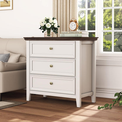 BLANKSPACE Dresser for Bedroom, 3 Drawer Dresser, Modern 3 Chest of Drawers, Farmhouse Storage