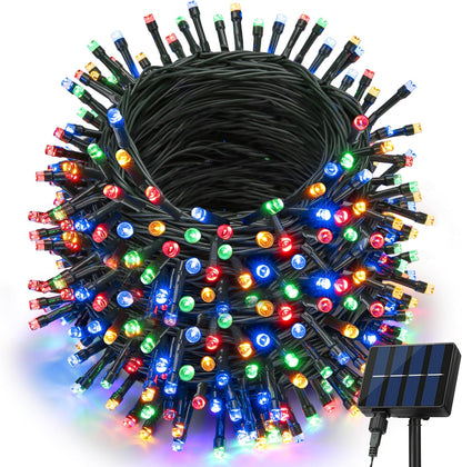 Joomer Solar Christmas Lights Outdoor, 105FT 300 LED 8 Modes Solar String Lights Waterproof Fairy