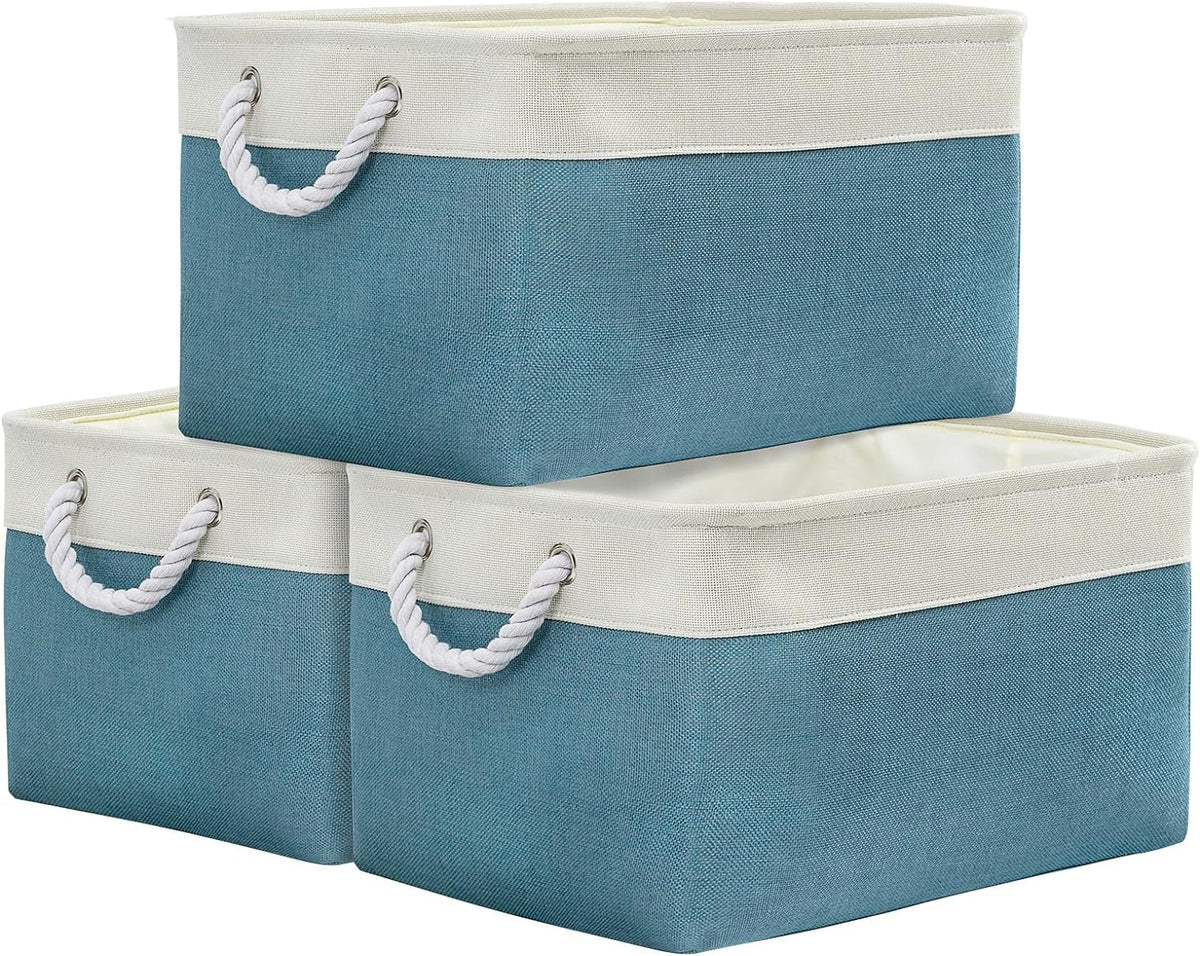 TheWarmHome Storage Baskets for Organizing - Extra Large 3 Pack 17x14x10 inch Storage Bins for