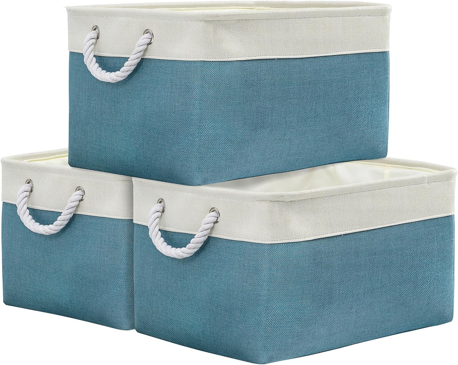 TheWarmHome Storage Baskets for Organizing - Extra Large 3 Pack 17x14x10 inch Storage Bins for