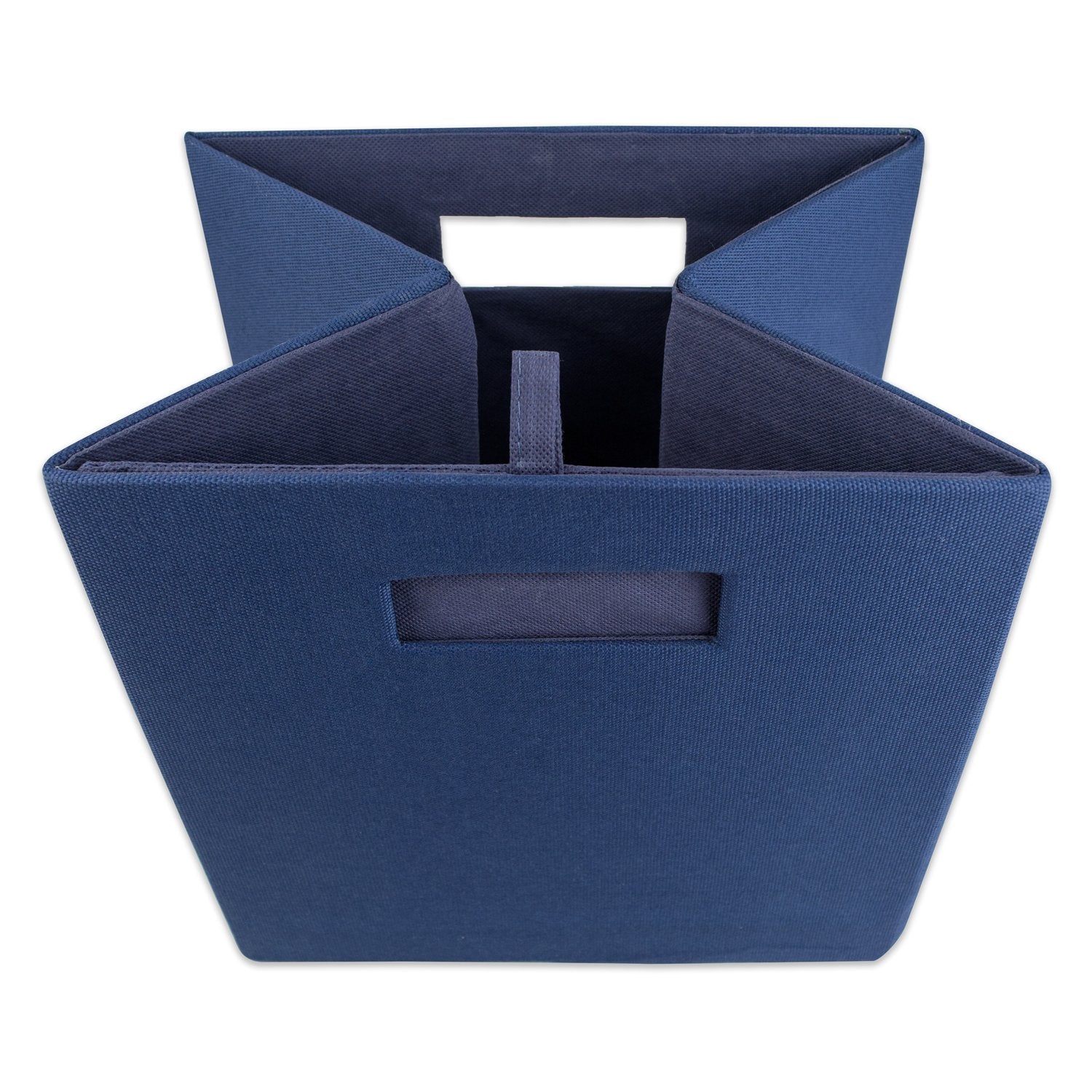 DII Fabric Storage Cube Organizer Bin 11x11x11 Foldable, Nautical Blue