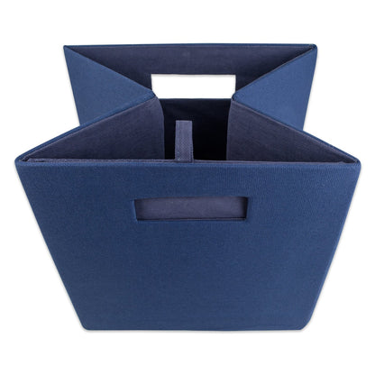 DII Fabric Storage Cube Organizer Bin 11x11x11 Foldable, Nautical Blue
