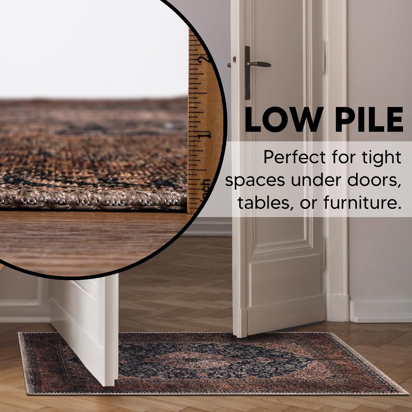 Keen Home Design 2x3 Rug - Machine Washable Entry Rug with Non-Slip Backing, Ideal for Enteryway