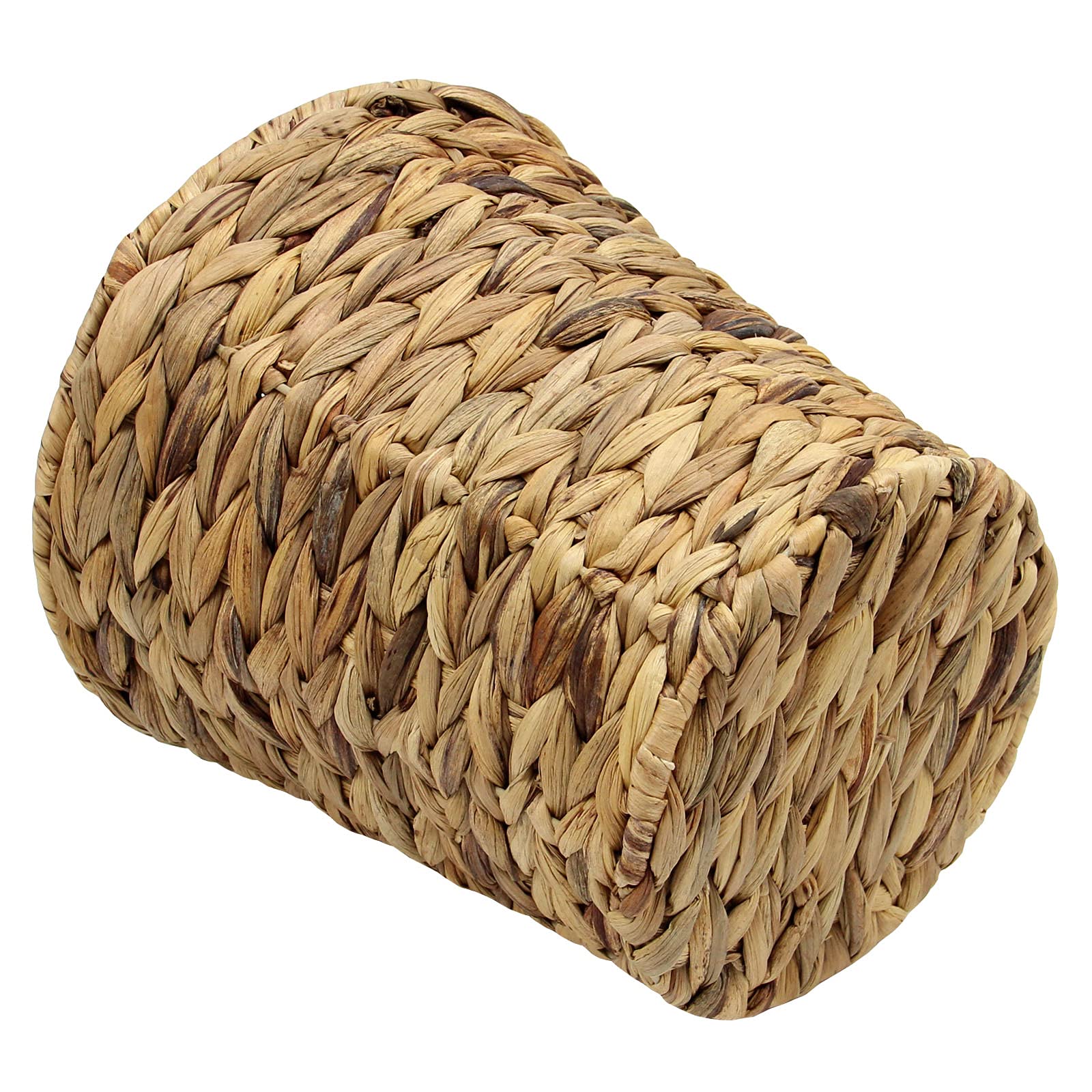 Casaphoria Round Water Hyacinth Garbage Baskets for Storage Natural Woven Hyacinth Laundry Rubbish