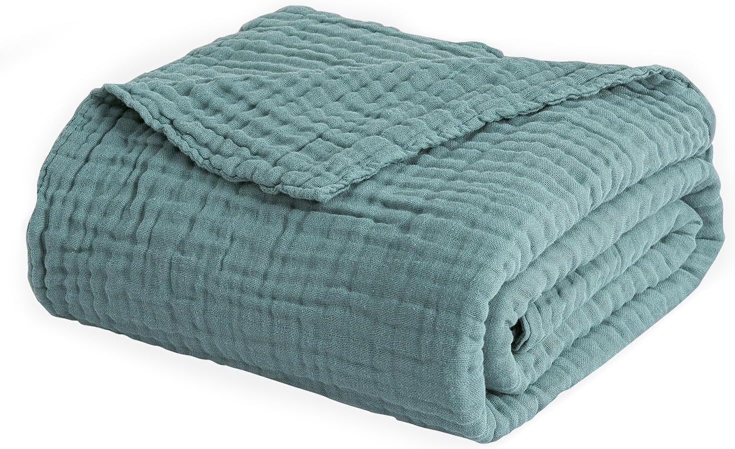 EMME Muslin Baby Blankets 100% Cotton 4-Layer Swaddle 40"x50" Lightweight Soft Breathable for