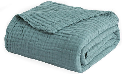 EMME Muslin Twin Blankets for Couch Breathable Gauze All Season Soft and Lightweight Pre-Washed