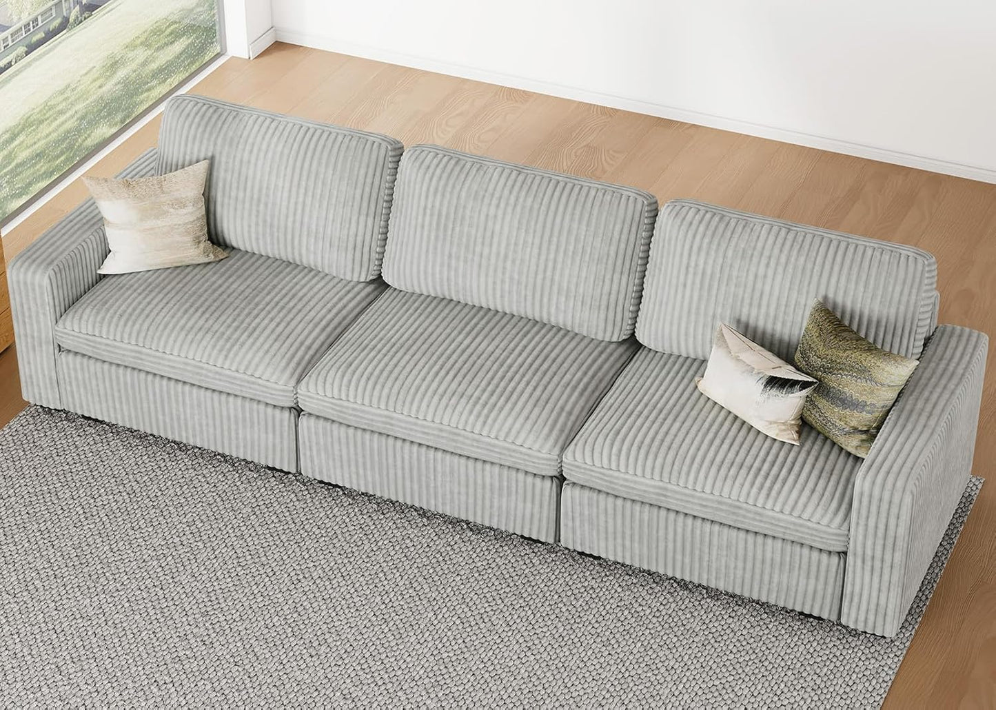 Belffin Modular Sectional Sofa with Storage Ottoman, Oversized Cloud Couch Sectional with Extra