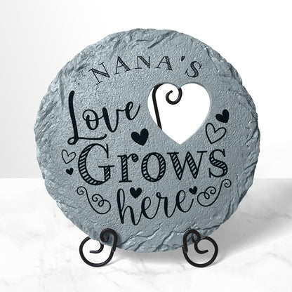 Let's Make Memories Personalized Garden Stone - Resin - Custom Garden Décor - Heart Stepping Stone