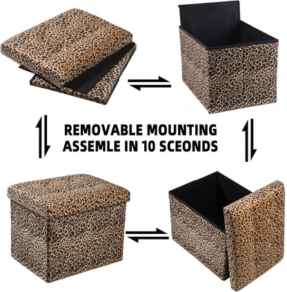 ALASDO Ottoman Storage Ottoman Footrest Stool Small Ottoman with Storage Foldable Ottoman Foot Rest