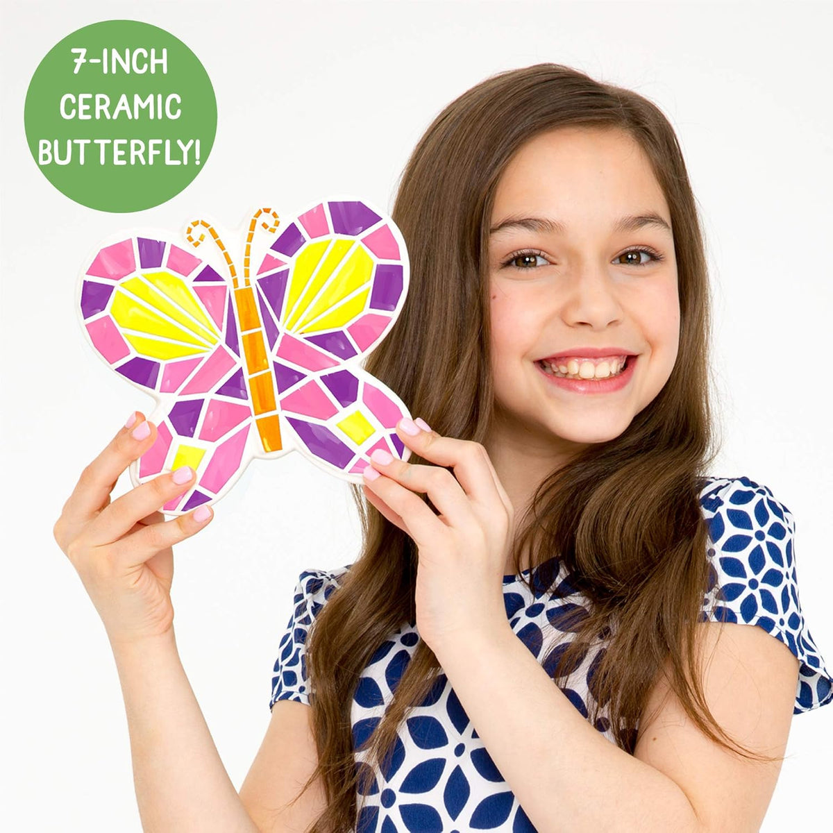 Creative Roots Paint Your Own Stepping Stones Multipack with Butterfly, Unicorn, & Heart, 3 Ceramic